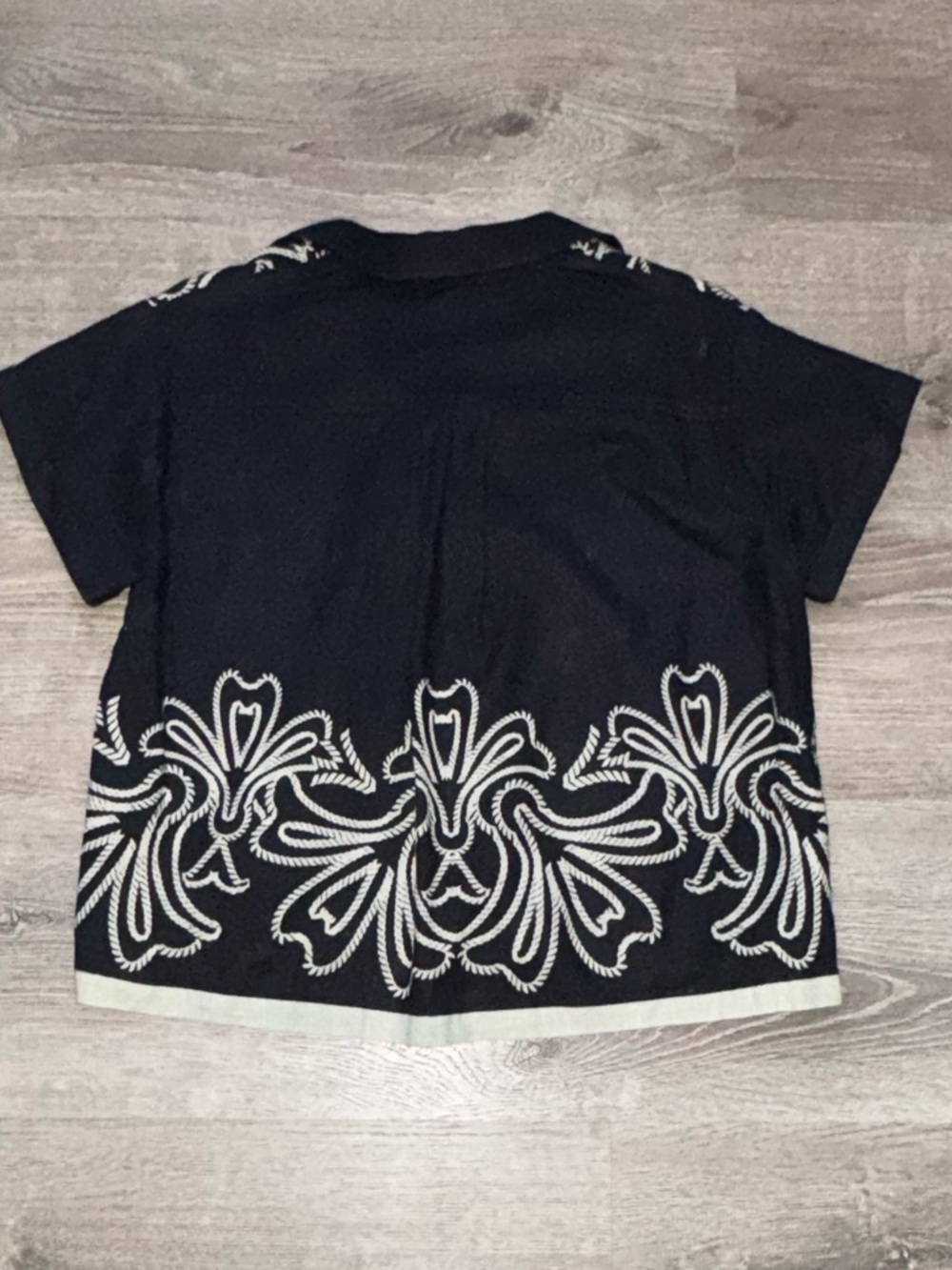 NWT ANTHROPOLOGIE 2PC LINEN SET BRENNA SHIRT SOMERSET PANTS IN BLACK PRINT S SP - Picture 16 of 16